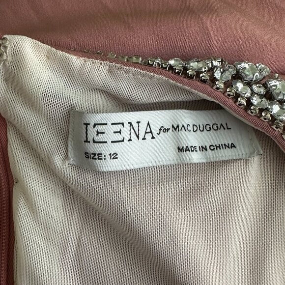 Mac Duggal Embellished Neck Trumpet Gown Rose Pink 12 #9845 - Picture 7 of 9